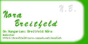 nora breitfeld business card